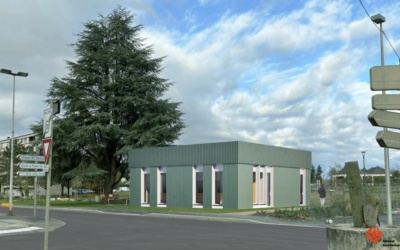 Construction du café-restaurant Le Cèdre